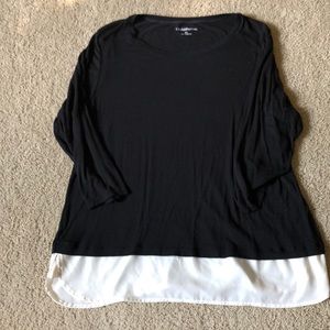 Black top with white bottom